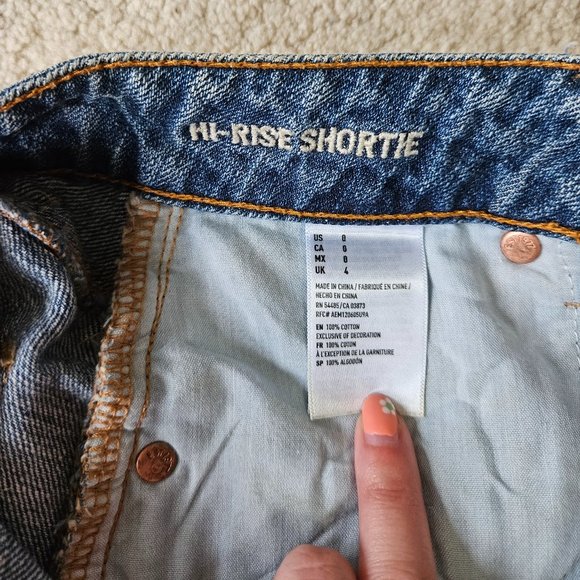 American Eagle Hi-Rise Shorty With Visible Mending - Picture 8 of 9